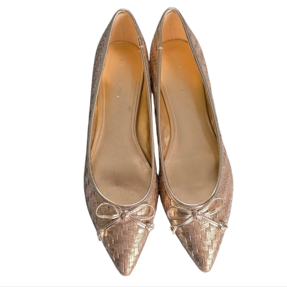 Marc Fisher Apala Woven Flats, Gold Size 9M - Picture 2 of 9